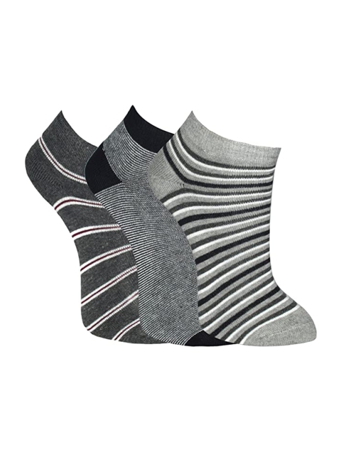 

MARC Men Pack Of 3 Assorted Ankle-Length Towel Cushioned Terry Cotton Socks