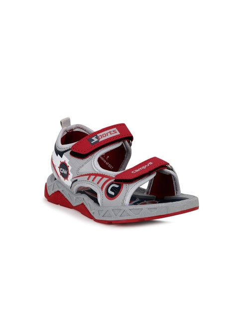 

Campus Kids Grey & Red Sports Sandals