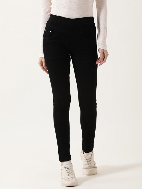 

V2 Value & Variety Women Black Solid Ankle-Length Jeggings