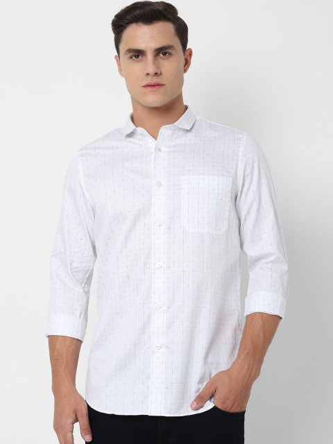 

Allen Solly Men White Slim Fit Checked Casual Shirt