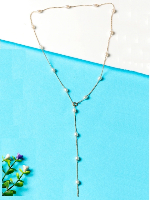 

AQUASTREET Silver-Plated Pearls Open Necklace