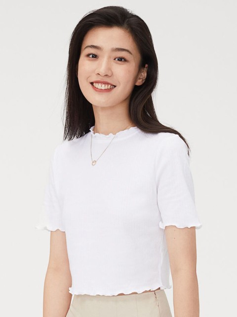 

H&M Women White Cropped T-shirt