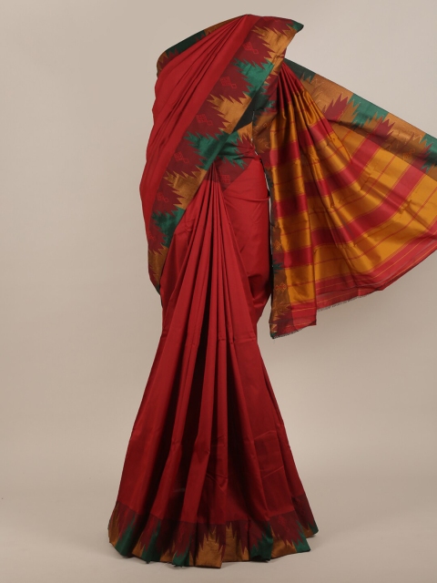 

Pothys Maroon Art Silk Saree