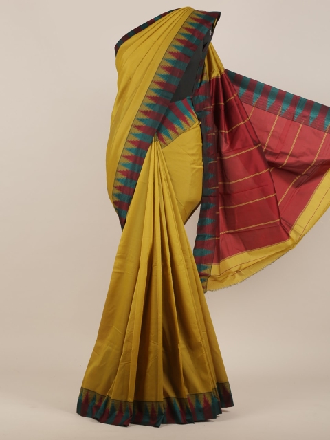 

Pothys Lime Green & Maroon Art Silk Saree