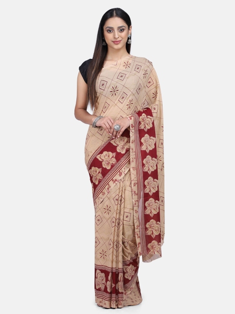 

Mirraw Women Brown Georgette Printed Saree