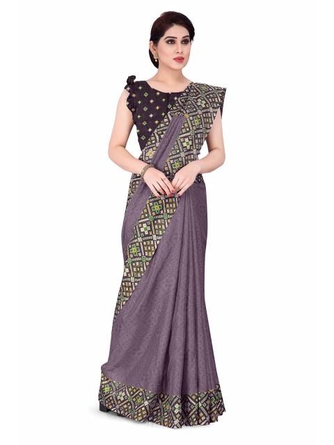 

KALINI Purple & Yellow Supernet Kota Saree
