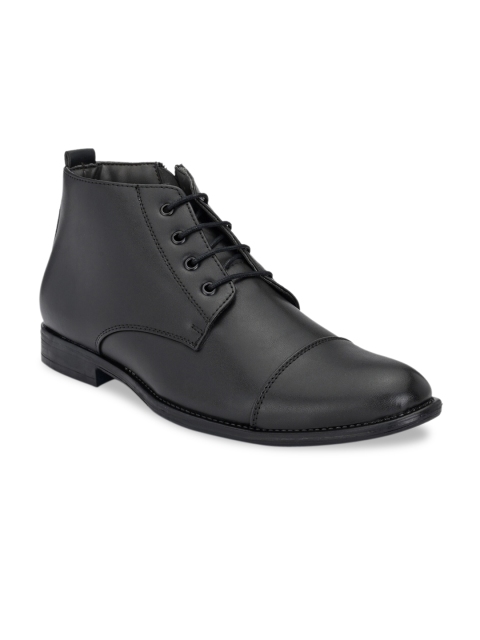 

Ferraiolo Men Black Solid Formal Boots