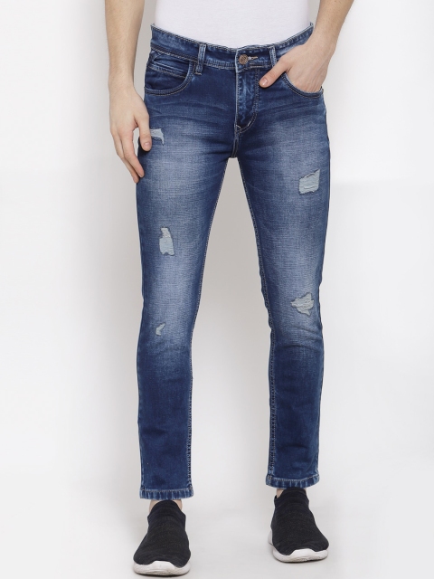 

FEVER Men Blue Slim Fit Mildly Distressed Heavy Fade Jeans