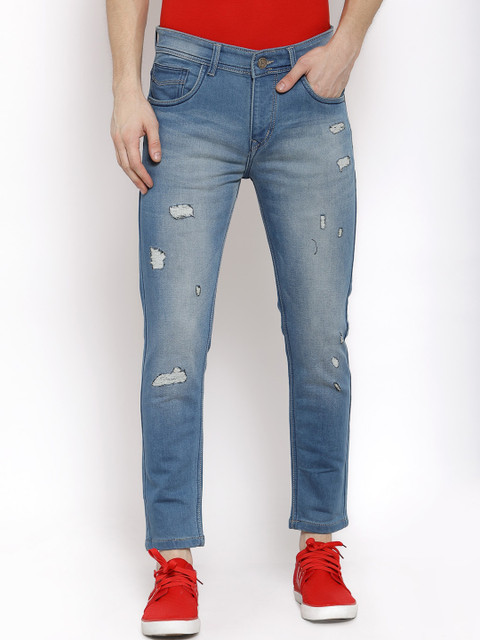 

FEVER Men Blue Slim Fit Mildly Distressed Heavy Fade Jeans