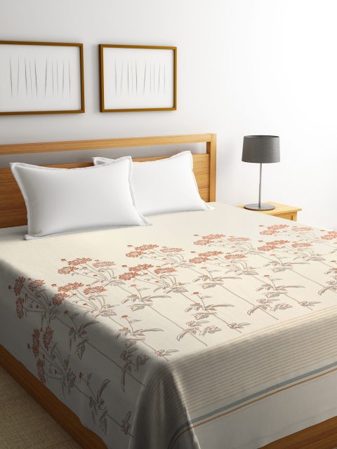 

Fabindia Beige Printed Cotton 52 TC Double Bed Cover