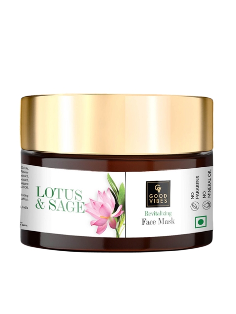 

Good Vibes Unisex Lotus & Sage Revitalizing Face Mask - 50 g, White
