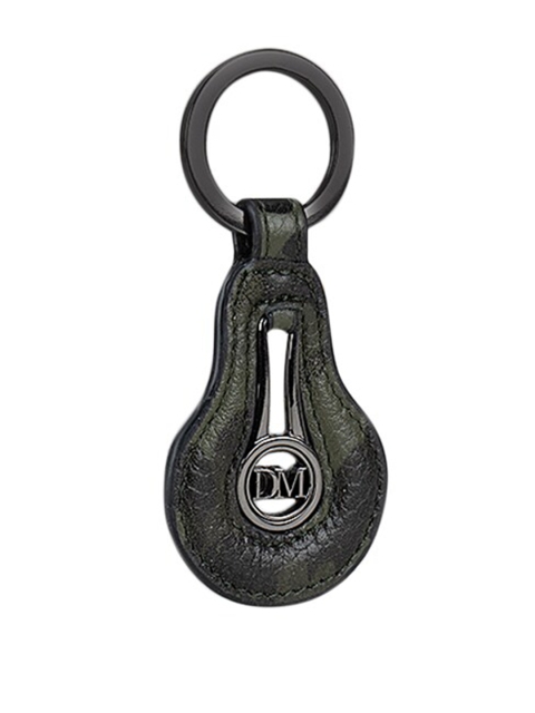 

Da Milano Green & Black Textured Genuine Leather Keychain
