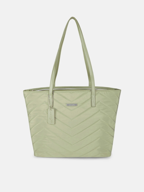 

Forever Glam by Pantaloons Green Textured Structured Shoulder Bag with Quilted