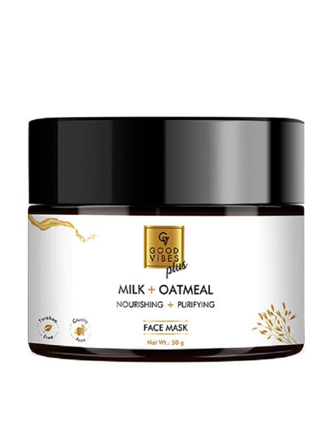 

Good Vibes Unisex Plus Milk + Oatmeal Nourishing & Purifying Face Mask 50 g, Brown