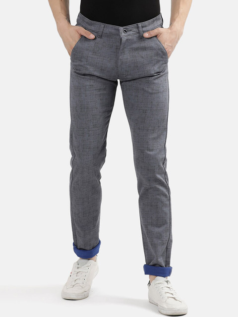 

V2 Value & Variety Men Blue Pure Cotton Trousers