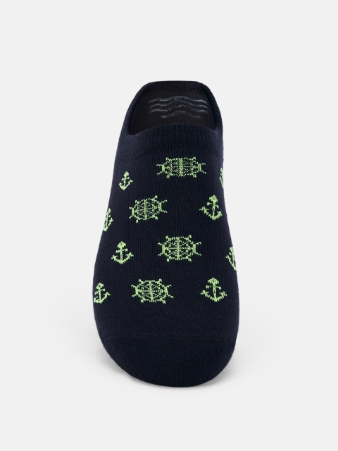 

Ajile by Pantaloons Men Navy Blue & Green Patterned Shoe Liners