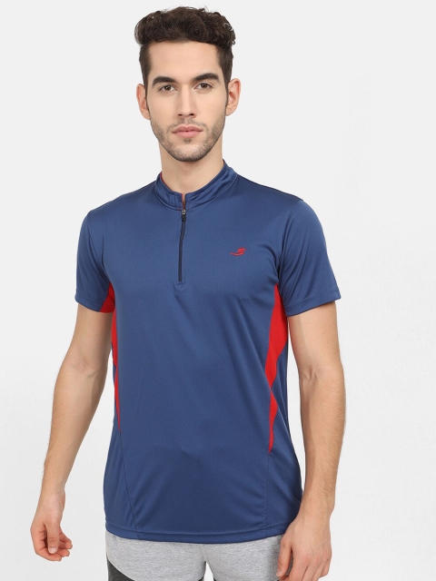 

V2 Value & Variety Men Blue Colourblock Printed T-shirt