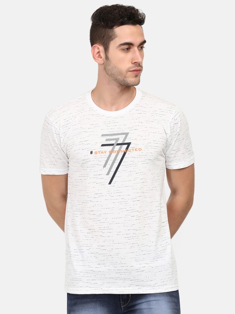 

V2 Value & Variety Men White Printed T-shirt