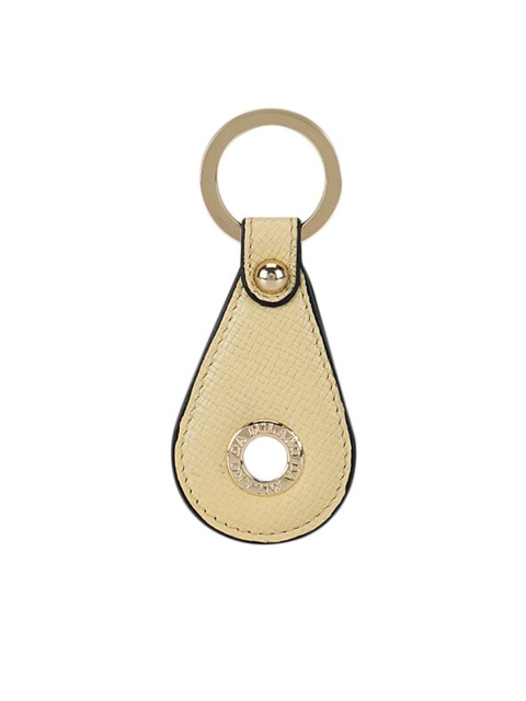 

Da Milano Yellow Genuine Leather Textured Key Chain