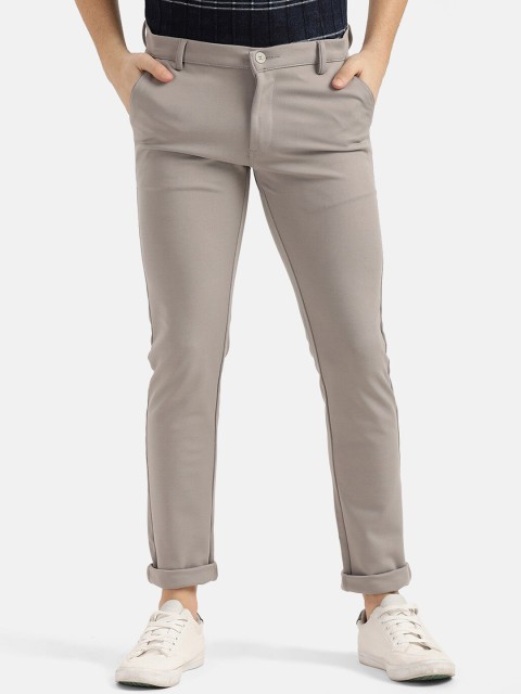 

V2 Value & Variety Men Grey Pure Cotton Trousers