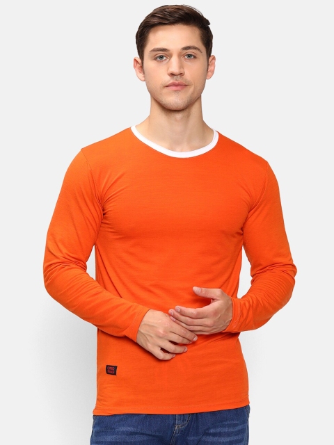 

V2 Value & Variety Men's Orange Full-Sleeves T-shirt