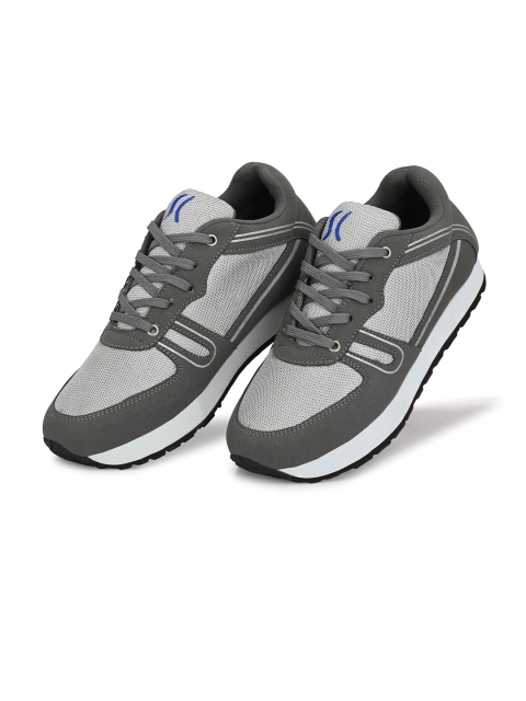 

Sir Corbett Men Silver-Toned Mesh Walking Non-Marking Shoes