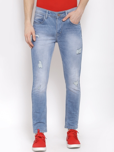 

FEVER Men Blue Slim Fit Mildly Distressed Heavy Fade Stretchable Jeans