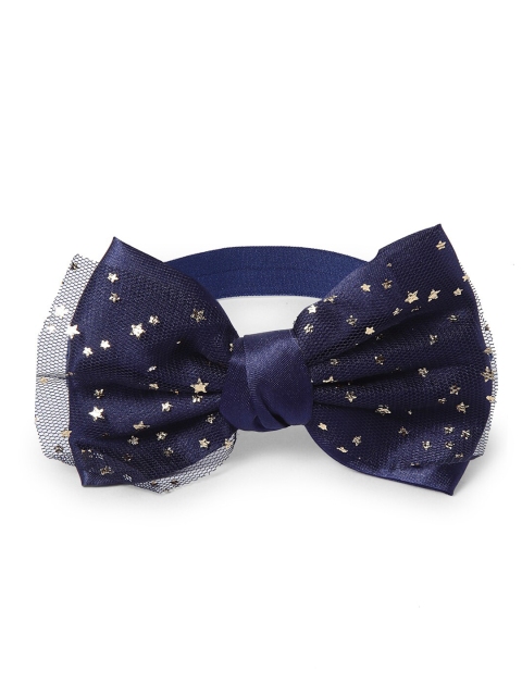 

Stoln Girls Navy Blue & Gold-Toned Embellished Hairband