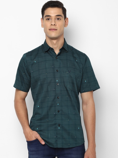 

Allen Solly Men Green Slim Fit Checked Casual Shirt