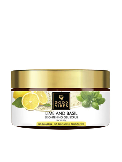 

Good Vibes Unisex Lime & Basil Brightening Gel Scrub - 50 g, White