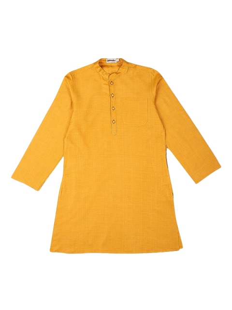 

Fabindia Boys Gold-Toned Solid Kurta