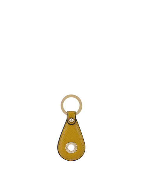 

Da Milano Mustard Yellow Textured Genuine Leather Keychain