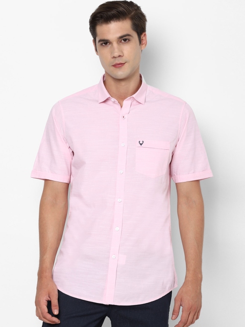 

Allen Solly Men Pink Pure Cotton Slim Fit Casual Shirt