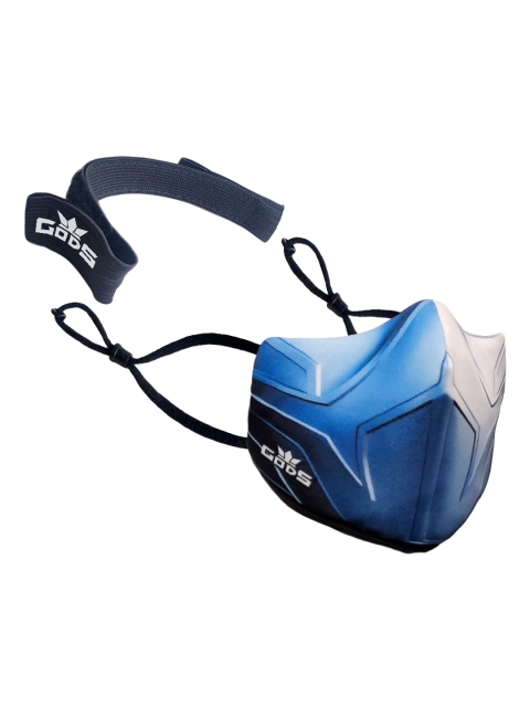 

GODS Unisex Black & Blue Reusable Xator Combat Face Protector Cloth Mask
