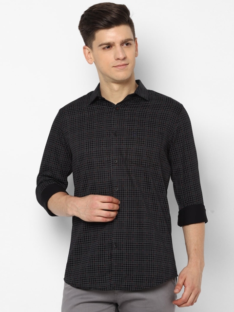 

Allen Solly Men Black Pure Cotton Slim Fit Checked Casual Shirt