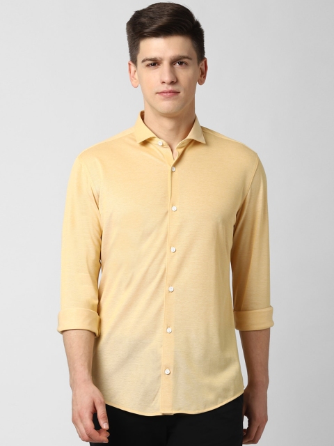 

Peter England Men Yellow Solid Slim Fit Casual Shirt