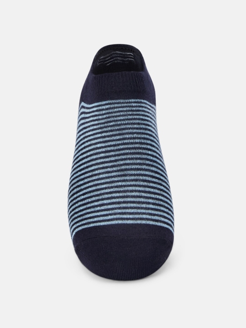

Ajile by Pantaloons Men Navy Blue Striped Shoe Liners