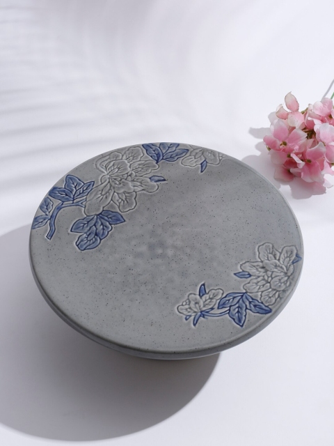 

Fabindia Grey Platter Ceramic Mudit Handpainted Cake Stand