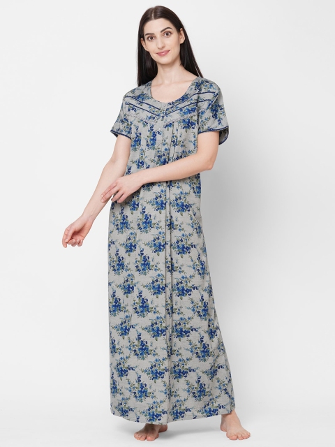 

Sweet Dreams Grey Printed Maxi Nightdress
