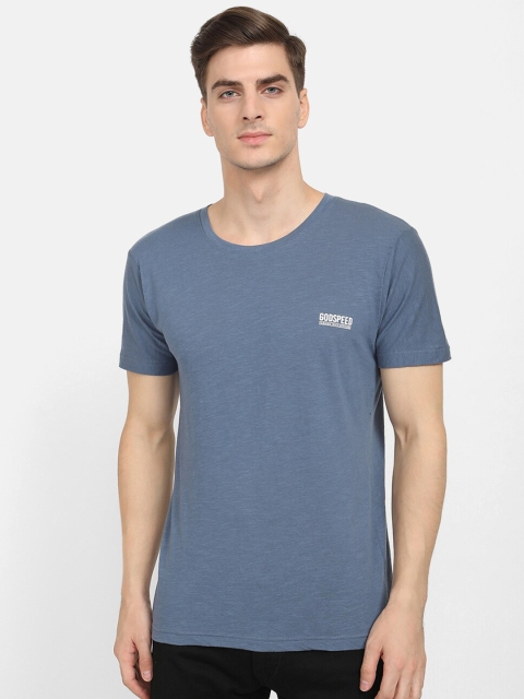 

V2 Value & Variety Men Blue Round Neck T-shirt
