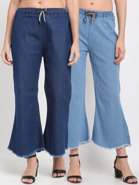 

NEUDIS Women Blue Bootcut Trousers