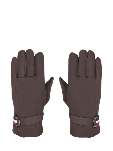 

FabSeasons Unisex Brown Solid Winter Gloves