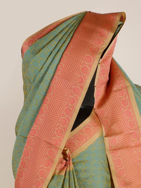 

Pothys Green & Red Floral Saree