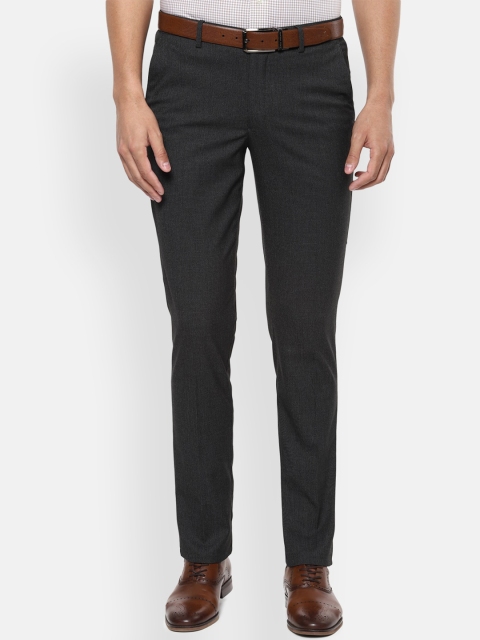 

Louis Philippe Men Black Textured Slim Fit Formal Trousers