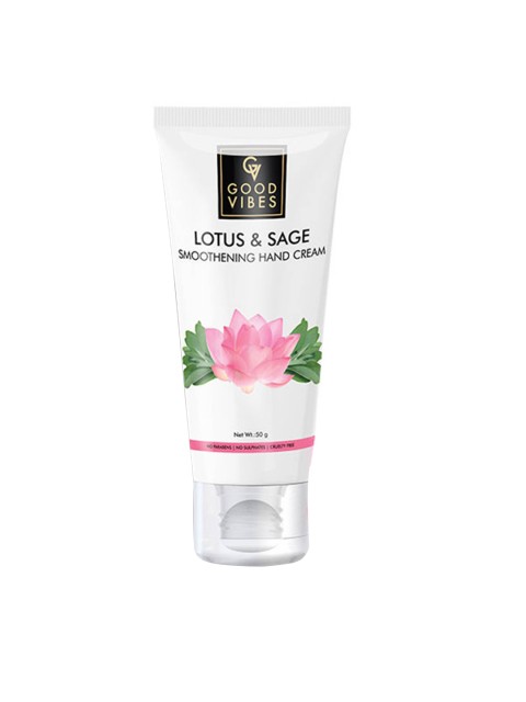 

Good Vibes Smoothening Hand Cream - Lotus and Sage - 50 g, Transparent