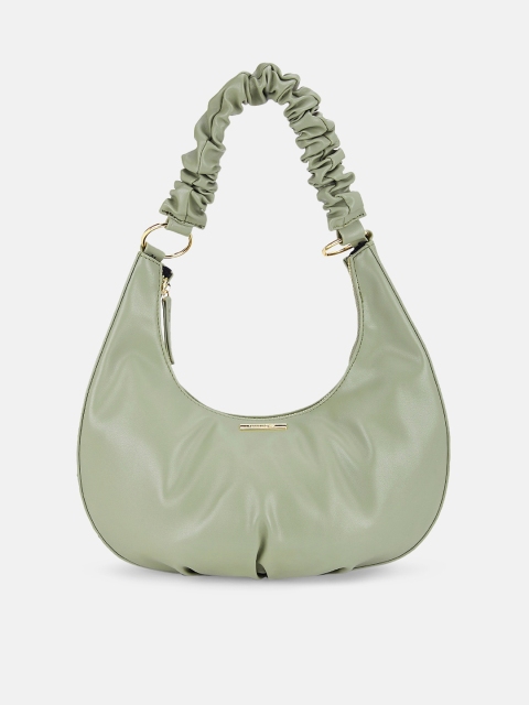 

Forever Glam by Pantaloons Green Half Moon Hobo Bag