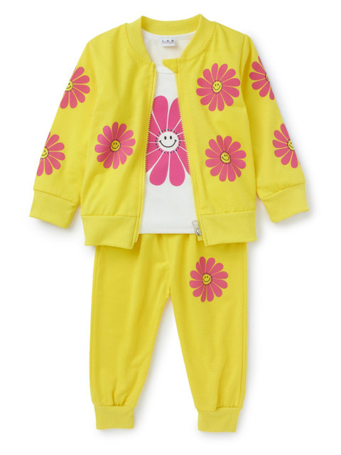 

Like A Boss Girls Yellow & White Printed T-shirt with Pyjamas