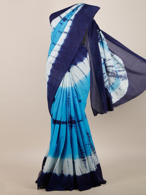 

Pothys Blue & White Tie and Dye Saree
