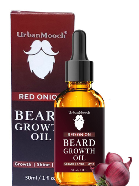 

UrbanMooch Men Set of 2 Red Onion Extract Beard Growth Oil, Brown