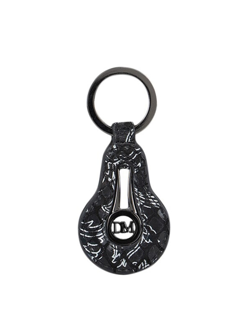 

Da Milano Black Textured Genuine Leather Keychain